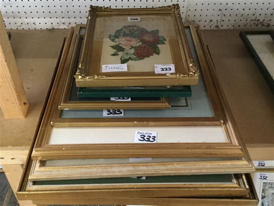 Collection of 8 mixed floral paintings